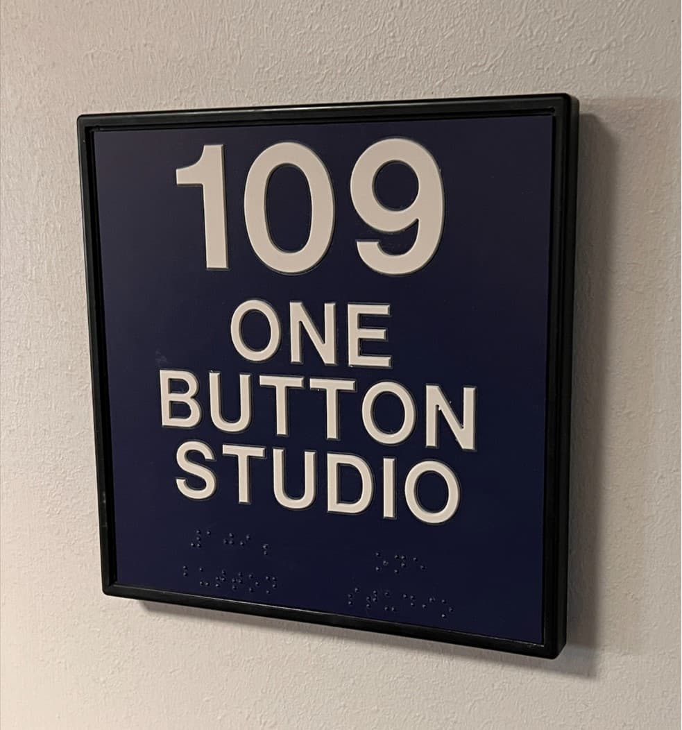Studio room sign
